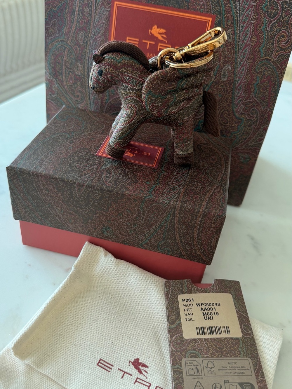ETRO ARNICA PEGASO CHARM NWT Milano Horse Charm - Picture 6 of 6